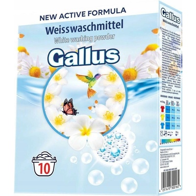 Gallus prací prášok na bielu bielizeň 650 g 10 PD