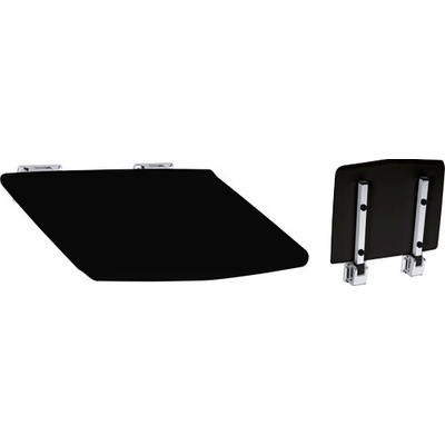 Bemeta Design Sprchové sedátko, sklopné, nerez, lesk, černý plast - 203125064