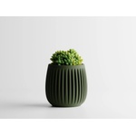  Кашпа Columna Малка, 101x101xH100мм - Тъмнозелен Мат