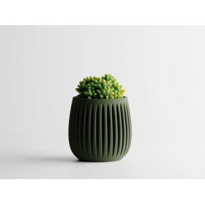  Кашпа Columna Малка, 101x101xH100мм - Тъмнозелен Мат