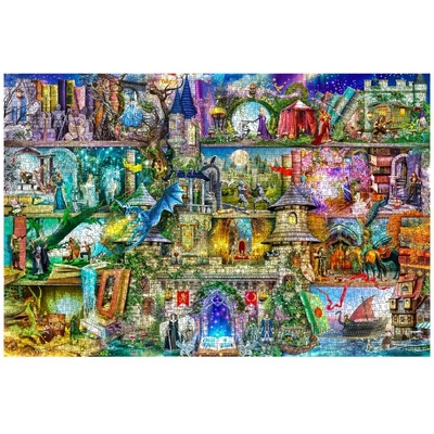 Дървен пъзел Wooden City, 2000 части - Имало едно време (AL 2000-0146-XXL)