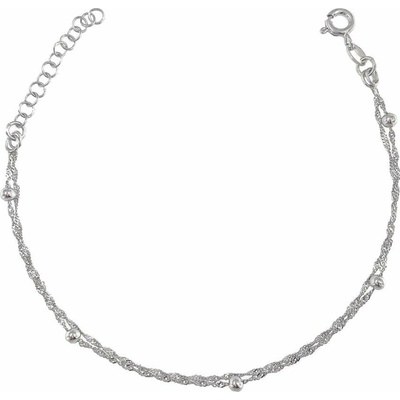 INFINITYSILVER Stříbrný náramek dvojitá lambáda BAS00917+