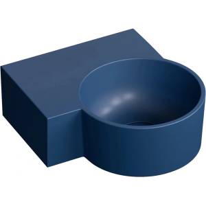 Omnires Lavoar suspendat Omnires Ovo M+ finisaj albastru inchis mat 33.5 cm stanga (OVO335UWLMB)