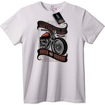 NOONEBRAND Тениска Мотоциклет - сам построен - 2XL, White