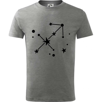 Súhvezdie Sagittarius Strelec tričko detské tmavosivý melír