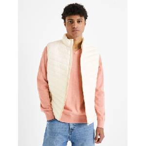 Celio Кремава мъжка ватирана жилетка Celio Dulock Celio | Byal | МЪЖЕ | L