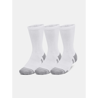 Under Armour UA Performance Tech Crew 3 páry Biela
