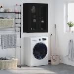 vidaXL Стенен шкаф черен 69, 5x34x90 см (828501)