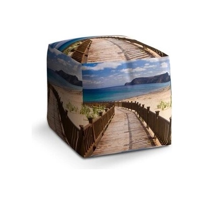 Sablio Taburet Cube Chodníček na pláž: 40x40x40 cm