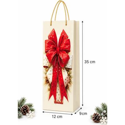 INA PREZENTAČNÁ TAŠKA NA VÍNO 12X35X9 CM FĽAŠU ALKOHOL SADA 12 KS