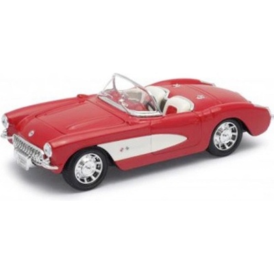 Welly 1957 Chevrolet Corvette Convertible Červená 1:34