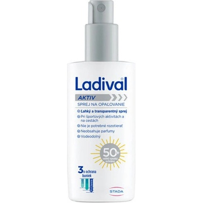 Ladival Aktiv transparentný spray na opaľovanie SPF50+ 150ml