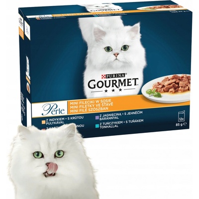 Gourmet Perle moriak tuniak kačka jahňa 12 x 85 g