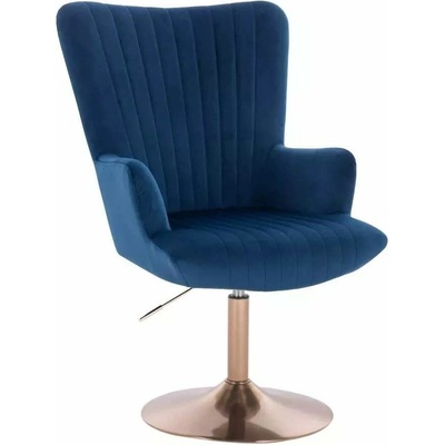 LuxuryForm Design Amadeo Velur na zlatom tanieri / modré