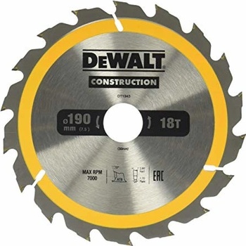 DeWALT DT1943 Pílový kotúč CONSTRUCTION, 190 x 30 mm, 18 zubov