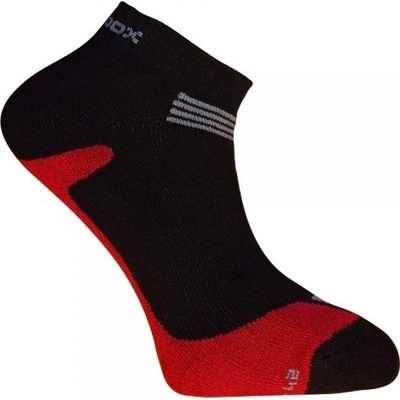 Bambox BX-STR nízké bambusové ponožky Černá / Červená