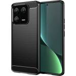 Gigapack Xiaomi 13 Pro GIGAPACK силиконов калъф за телефон, удароустойчив, с карбонов мотив, ЧЕРЕН (GP-136380)