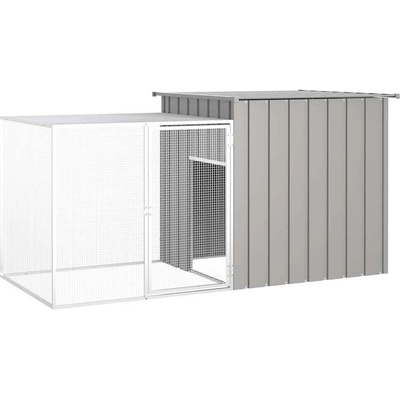 vidaXL Klec pro kuřata 200 × 91 × 100 cm pozinkovaná ocel šedá 9799.171546