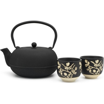 Bredemaijer Group BREDEMEIJER Подаръчен сет чугунен чайник Sichuan - 1, 0 л. и 2 бр. порцеланови чаши за чай (BR 153013)