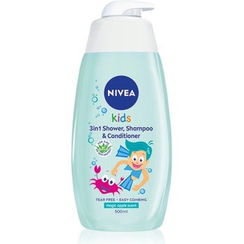 Nivea Kids Magic Apple нежен душ гел и шампоан за деца 3 в 1 500ml