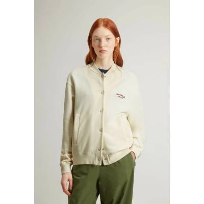 Woolrich Classic Fleece Bomber White