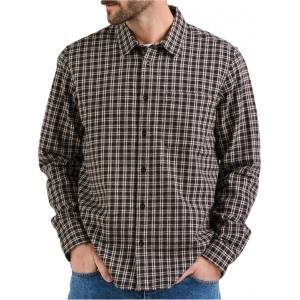 DEDICATED Мъжка риза с копчета DEDICATED Shirt Rute Flannel Check Shirt - Black (033-2794-0112)