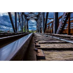 DIMEX ART Флизелинов фототапет железопътни линии 375 x 250 см