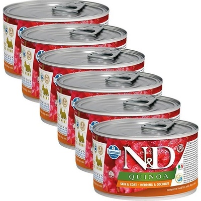 N&D Adult dog Quinoa Herring & Coconut 6 x 140 g