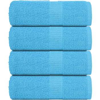 vidaXL Кърпи за гости FROGN 4 бр. Тюркоазени 30x50 см 360 г/м2 (136972)