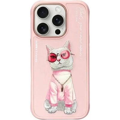 Nimmy Glasses Cool Cat Case за iPhone 16 Pro Max - розов (6971080319358)