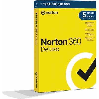 NORTON 360 DELUXE 50GB +VPN 1 lic. 5 lic. 12 mes.