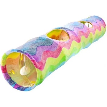 Image 1 of Kerbl PlayMe - играчка - тунел за котка, 117 х 26 см, дъга, Китай PM-C43