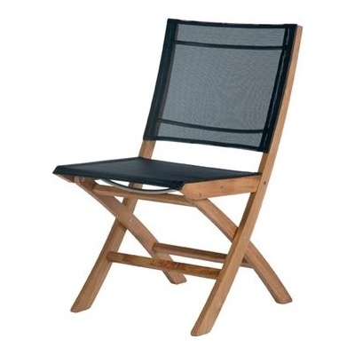 Barlow Tyrie Teaková jídelní skládací židle Horizon, 48 x 57 x 84 cm, výplet textilen titanium