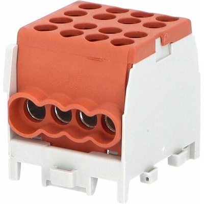 Svorkovnice rozbočovací HLAK 25 1/6 M2 100A 1pól AL/CU IP20 hnědá na DIN 1010283
