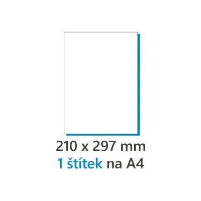 Etikety univerzálne 297x420mm Agipa A3 100 hárkov