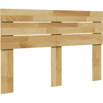 vidaXL Табла за легло 120 см, масивна дървесина, дъб (851977)