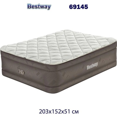 Bestway Матрак надуваем 203x152x51 см, Bestway 69145 Fortech Queen, с вградена помпа (69145)