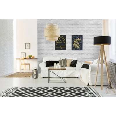 DIMEX ART Луксозна флизелинова тапета бяла тухлена стена