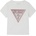 GUESS Бяла тениска за мини момиче с розово лого Guess с пайети