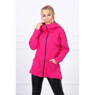 Dámska zateplená mikina s predĺženým chrbtom MI68652 fuchsia