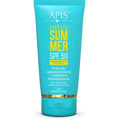 Apis Hello Summer SPF50 Waterproof Face Sunscreen with Cellular Nectar krém s kmeňovými bunkami 50 ml