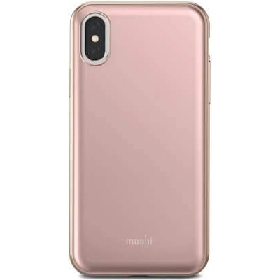 Moshi iGlaze - хибриден удароустойчив кейс за iPhone XS, iPhone X (розов)