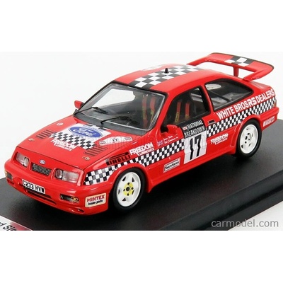 Trofeu Ford england Sierra Cosworth Rs N 17 Rally National Breakdown 1987 R.stoneman P.davis Červená Černá 1:43