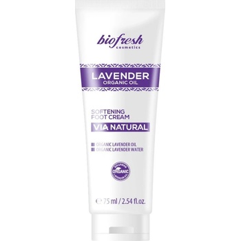 Lavender Organic Oil Zmäkčujúci krém na nohy s organickým levanduľovým olejom Lavender 75 ml