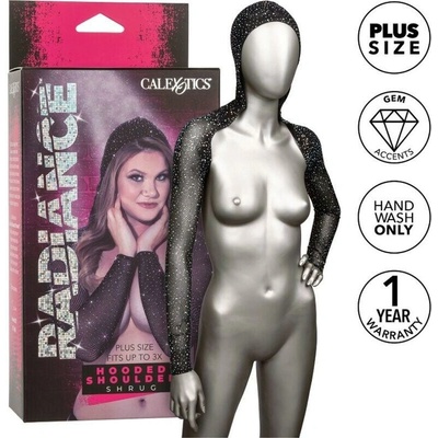 Calexotics radiance hooded shoulder shrug rhine