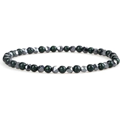 Daniel Dawson Korálkový náramek Caio Zelený Pískovec a Hematit NR2116/21 Zelená