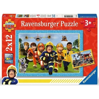 Ravensburger Детски пъзел Ravensburger от 2 x 12 части - Спасителни служби (12001031)
