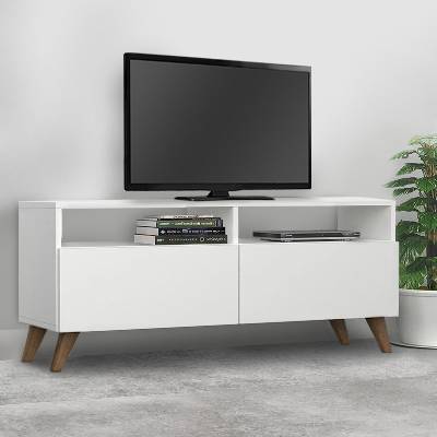 TopMebel Меламинови мебели за телевизор Inci в бял цвят 120x35x50см