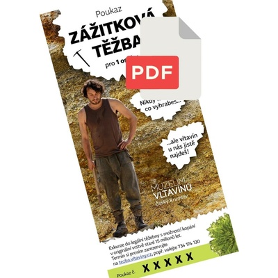 My Moldavite Elektronický dárkový poukaz - Zážitková těžba