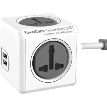 allocacoc PowerCube Universal 4 Plug + 2 USB 1.5 m (10533)